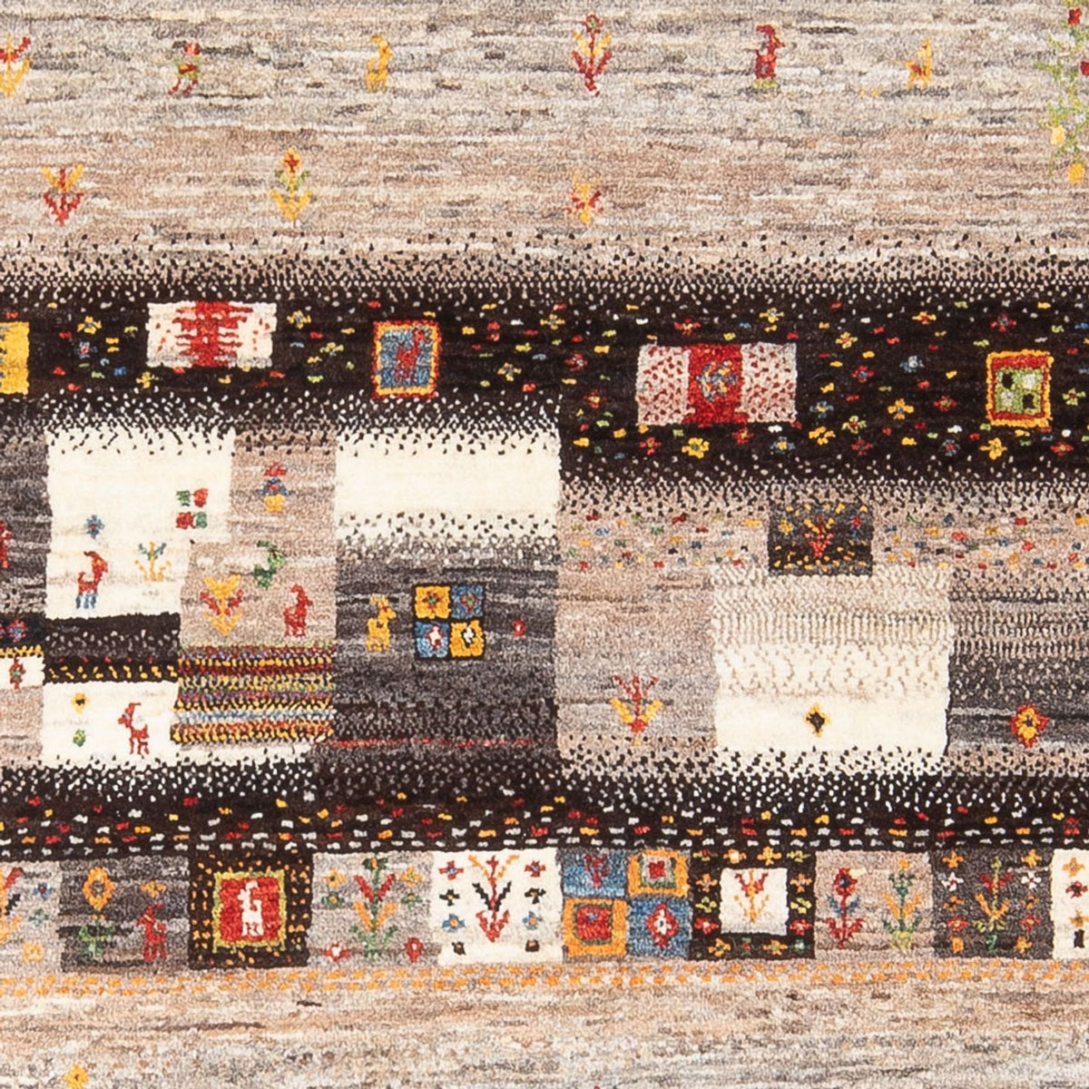 Gabbeh Tæppe - Loribaft Persisk - 196 x 131 cm - flerfarvet