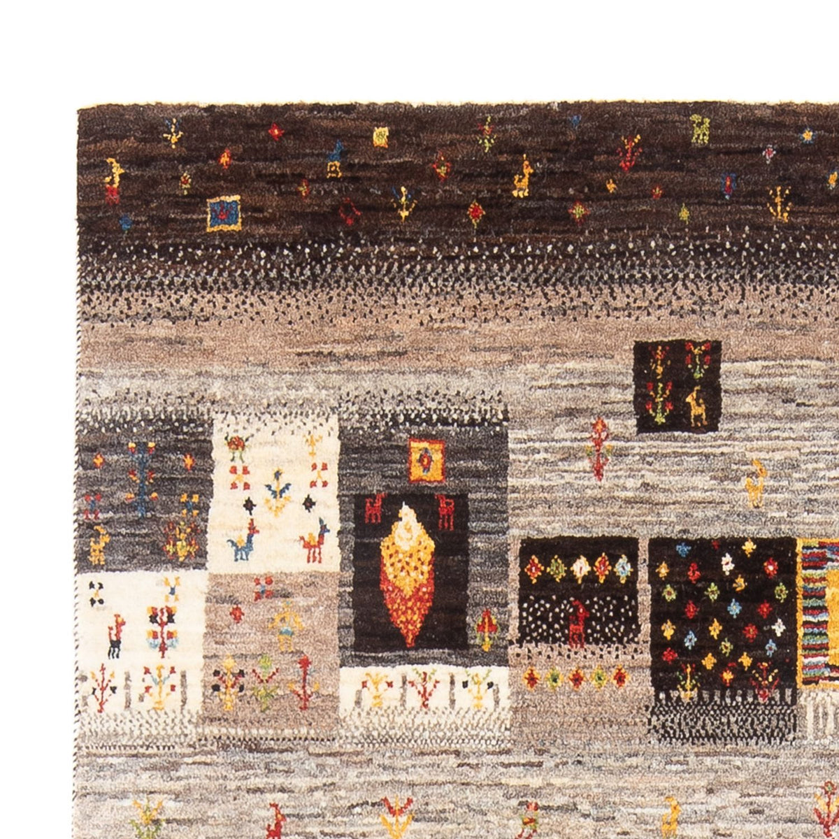 Gabbeh Tæppe - Loribaft Persisk - 196 x 131 cm - flerfarvet