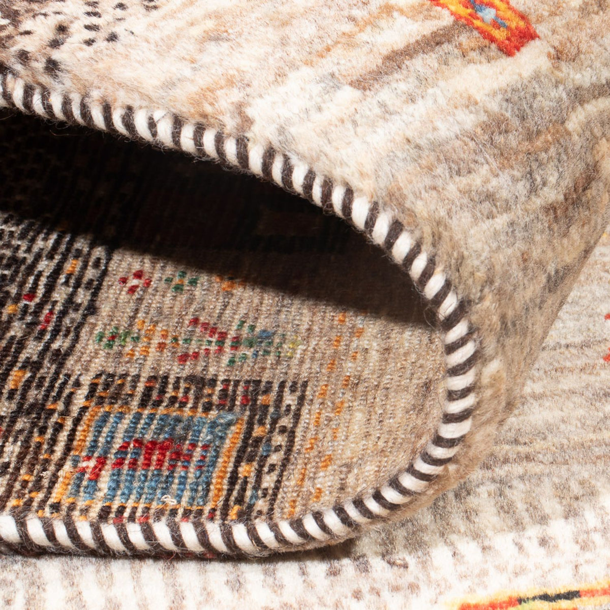 Gabbeh Tæppe - Loribaft Persisk - 196 x 131 cm - flerfarvet