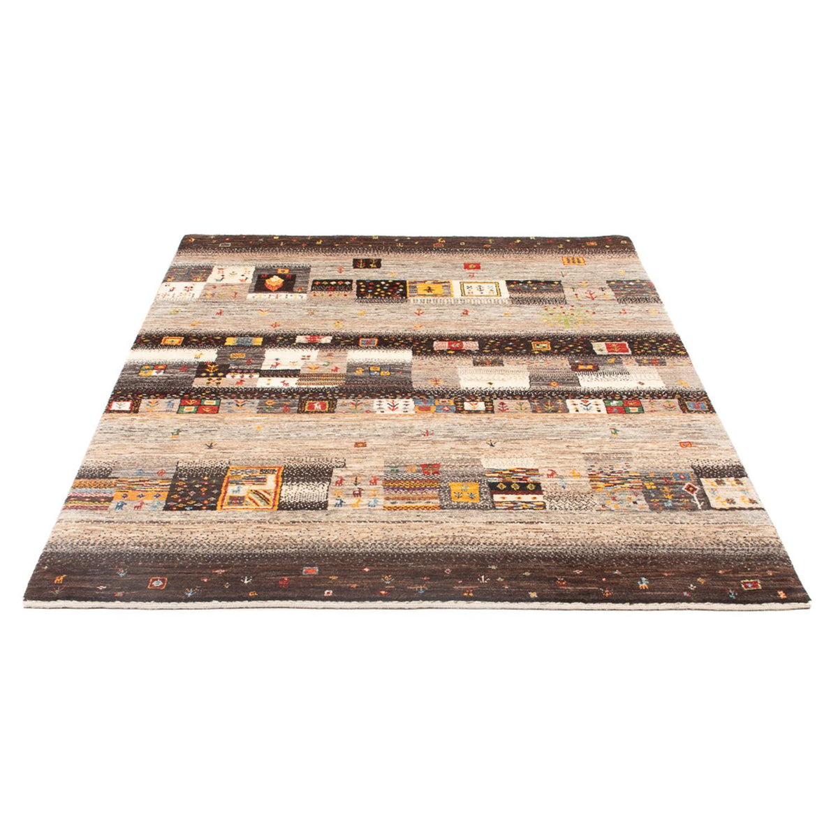 Gabbeh Tæppe - Loribaft Persisk - 196 x 131 cm - flerfarvet