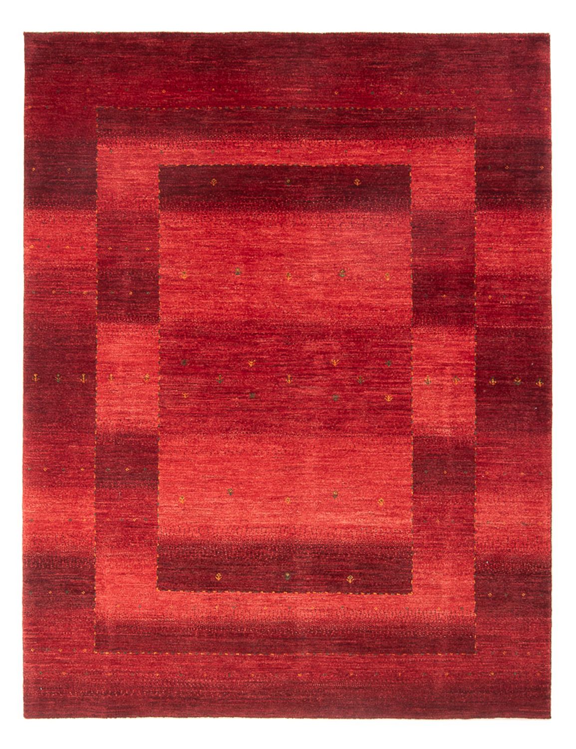Gabbeh Tæppe - Loribaft Persisk - 204 x 155 cm - rød
