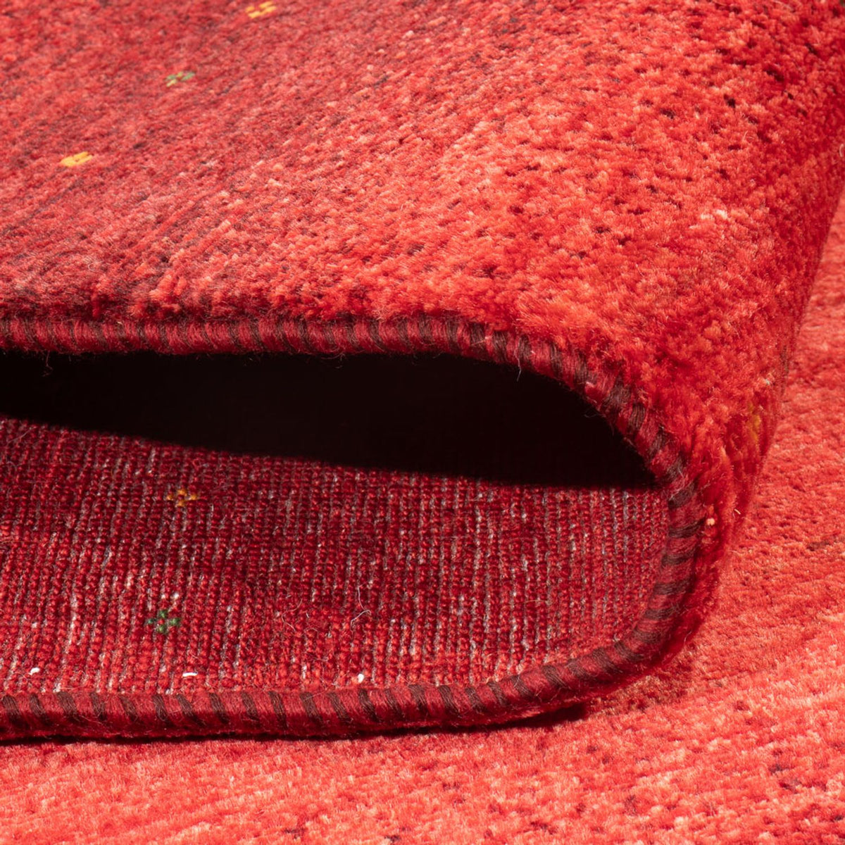 Gabbeh Tæppe - Loribaft Persisk - 204 x 155 cm - rød