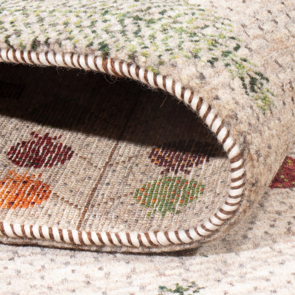 Gabbeh Tæppe - Loribaft Persisk - 215 x 152 cm - flerfarvet