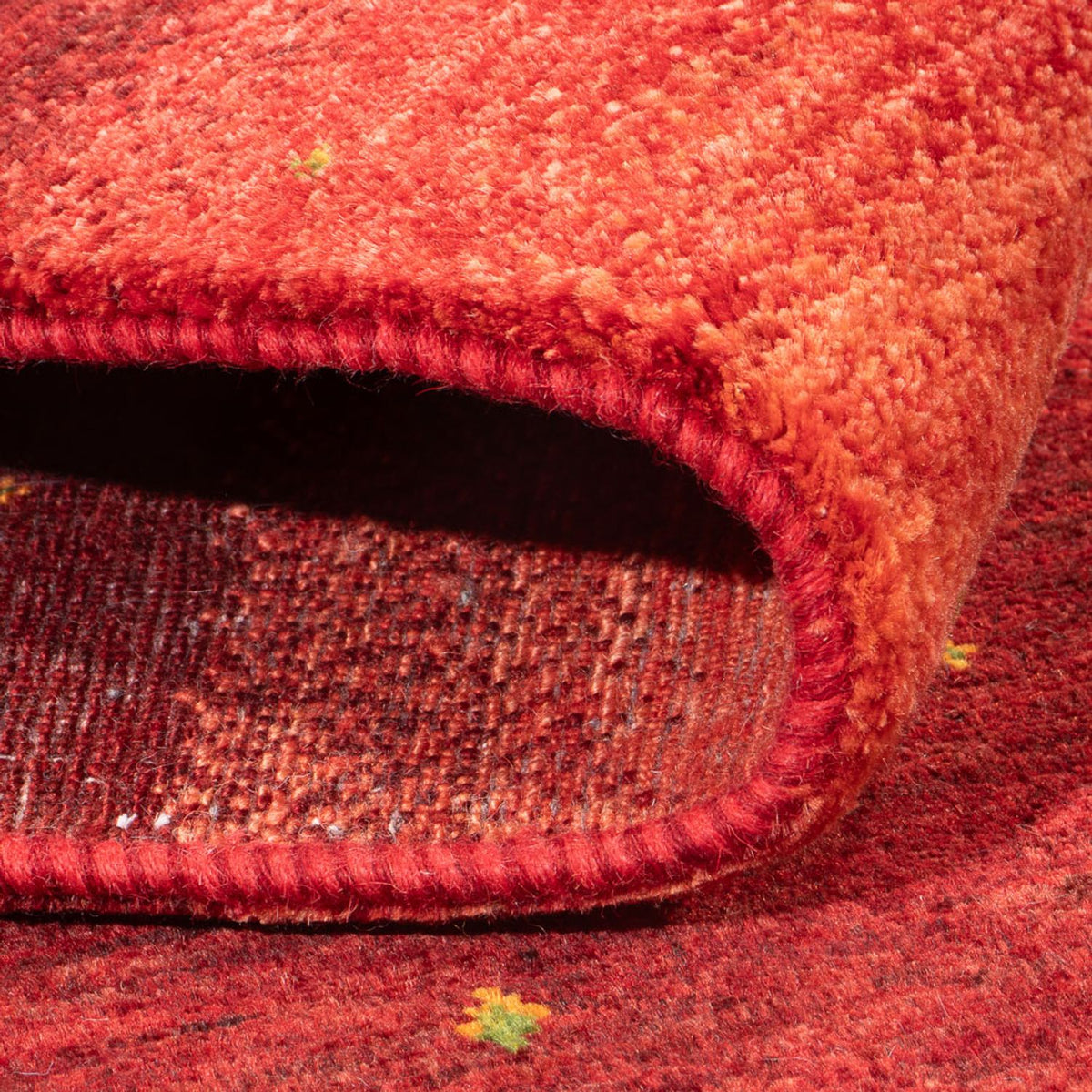 Gabbeh Tæppe - Loribaft Persisk - 208 x 157 cm - lysrød