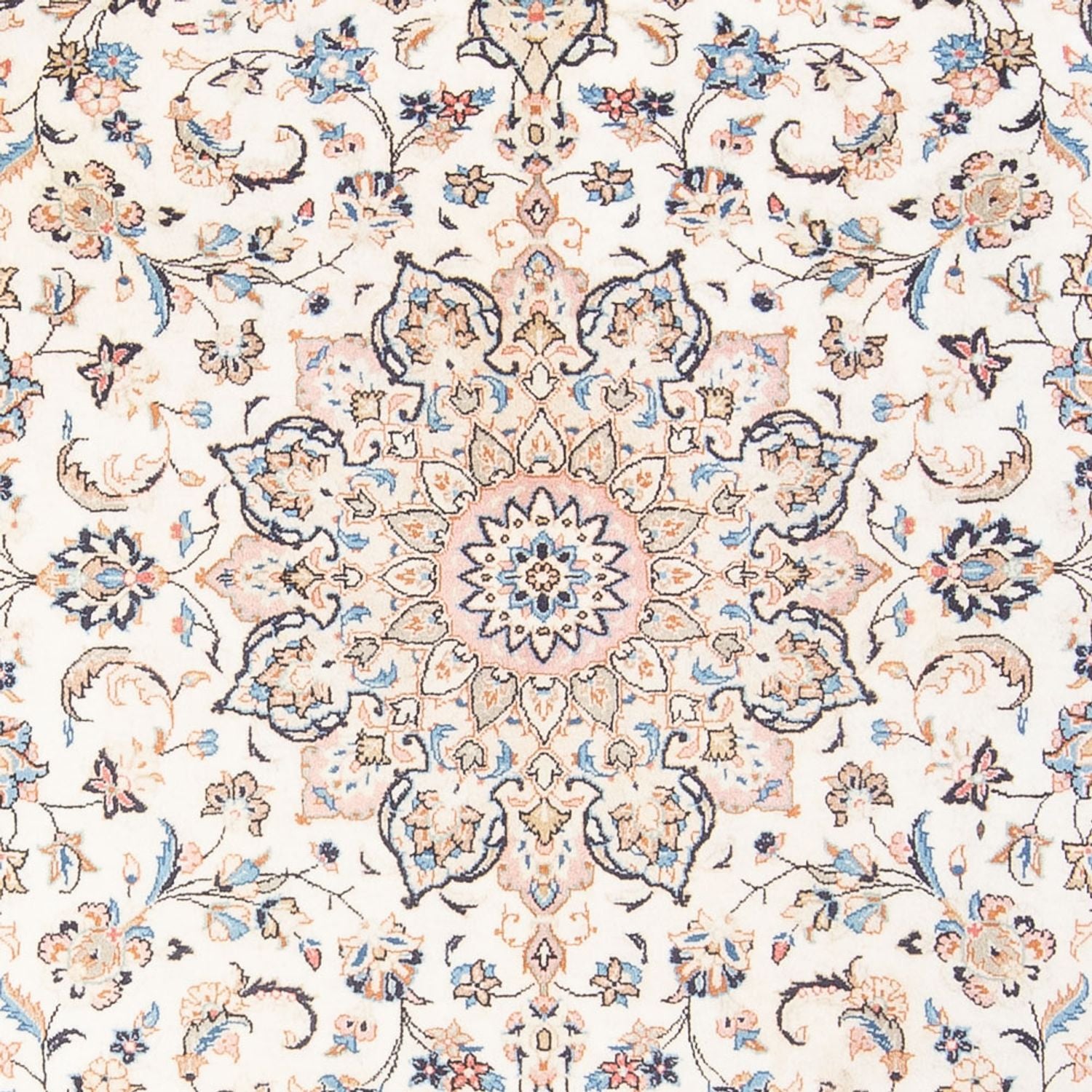 Persisk tæppe - Keshan - 293 x 195 cm - creme