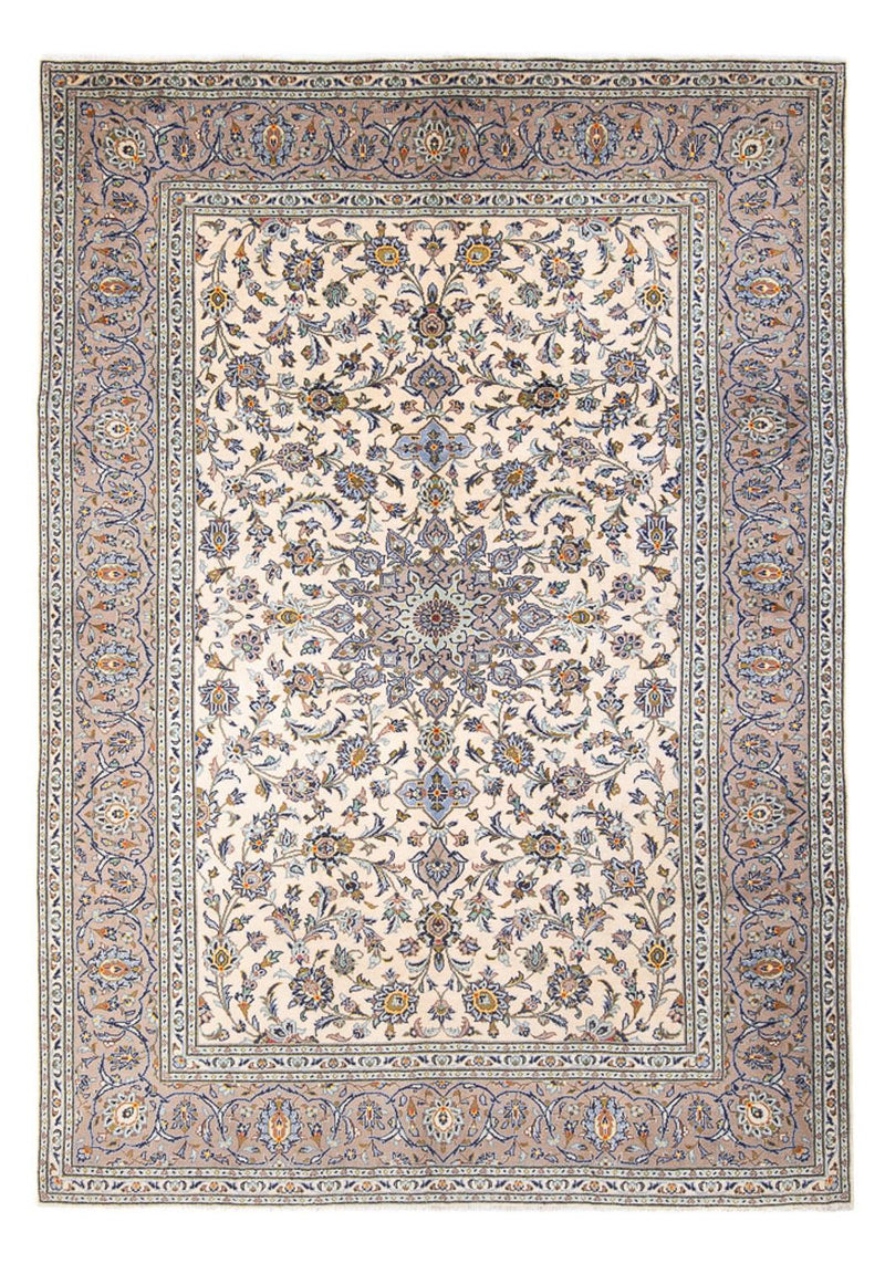 Persisk tæppe - Keshan - 298 x 208 cm - creme