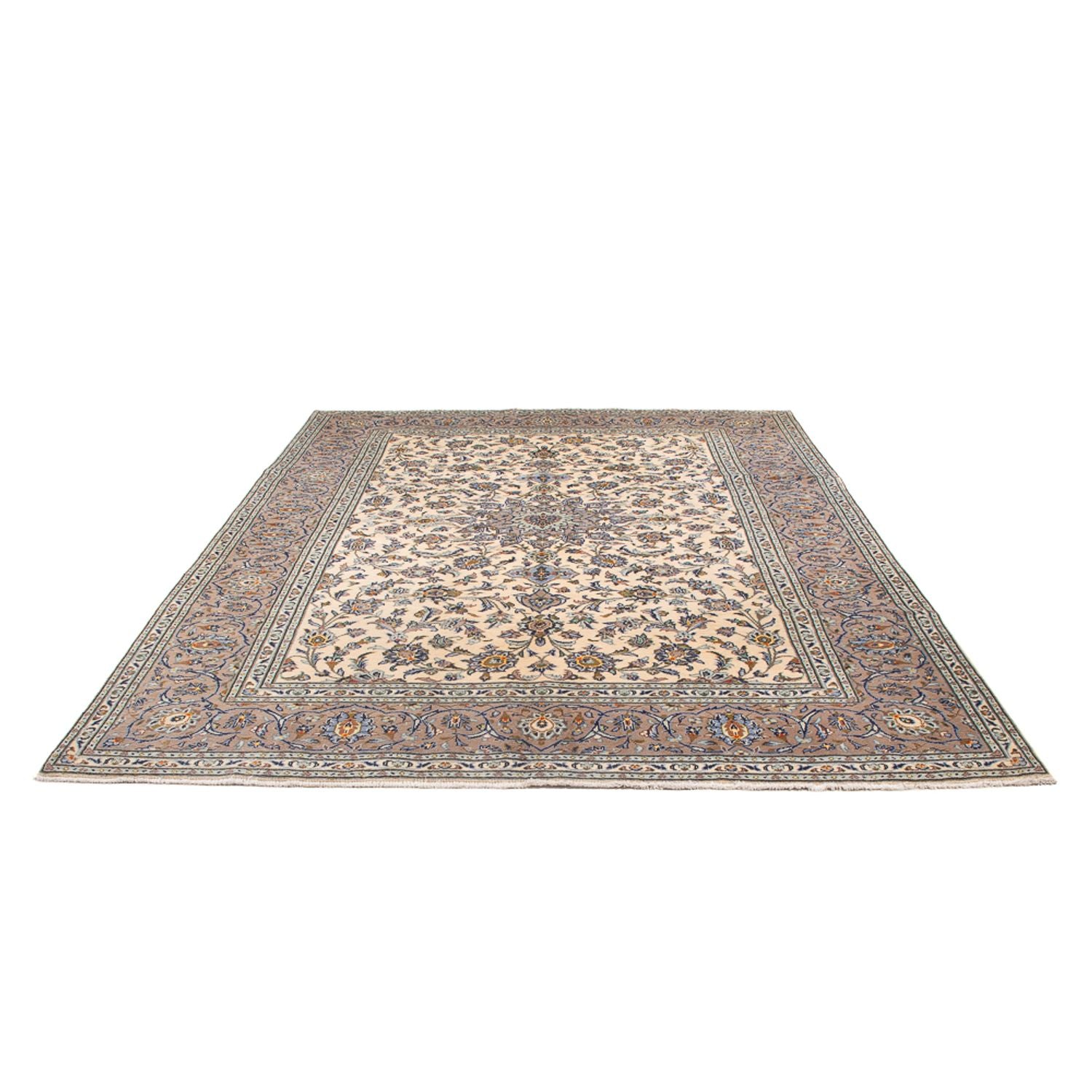 Persisk tæppe - Keshan - 298 x 208 cm - creme