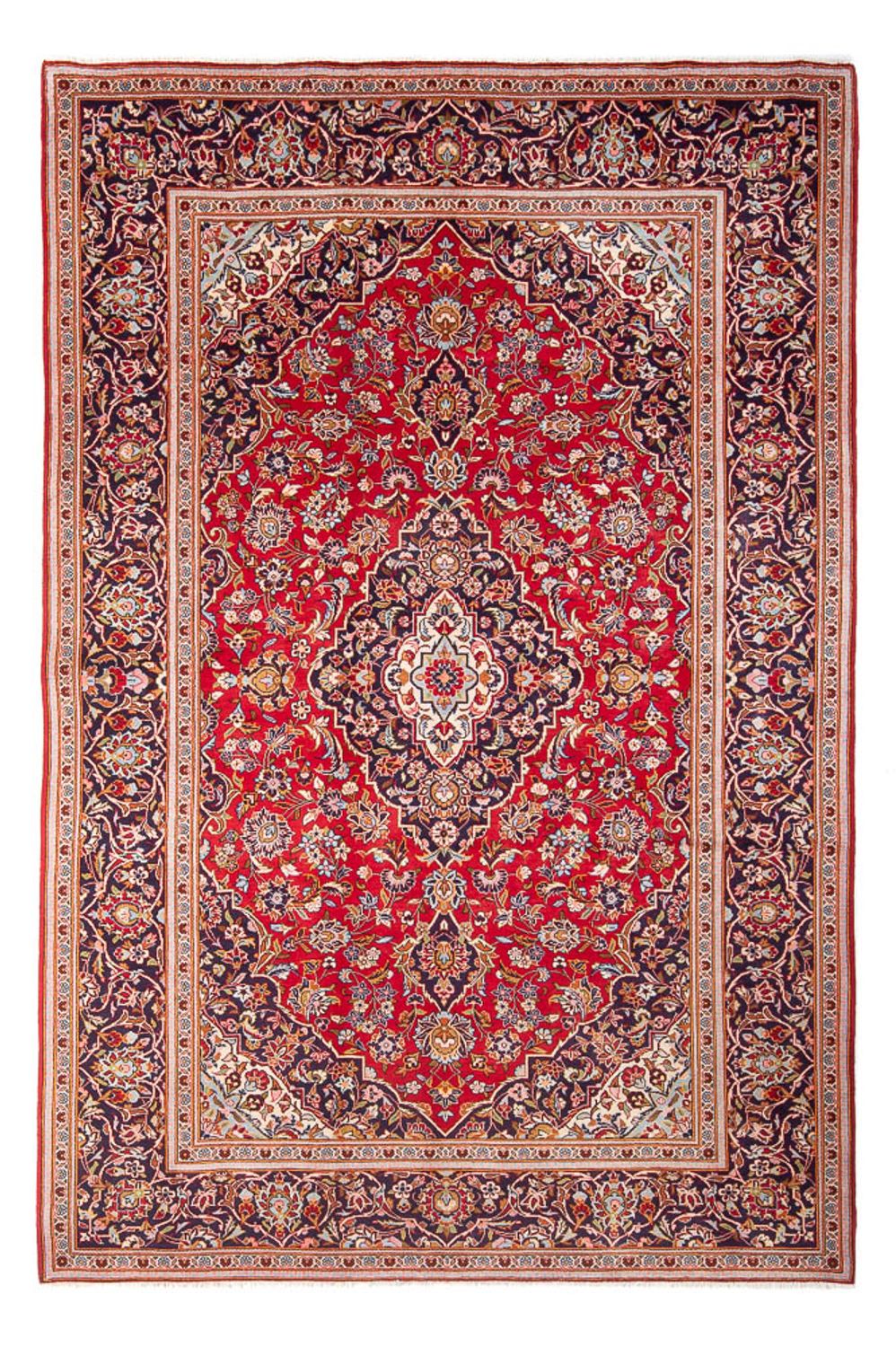 Persisk tæppe - Keshan - 307 x 203 cm - rød