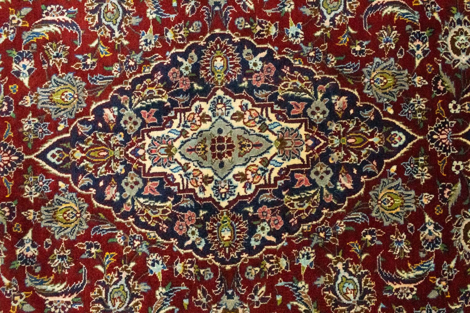 Persisk tæppe - Keshan - 218 x 147 cm - rød