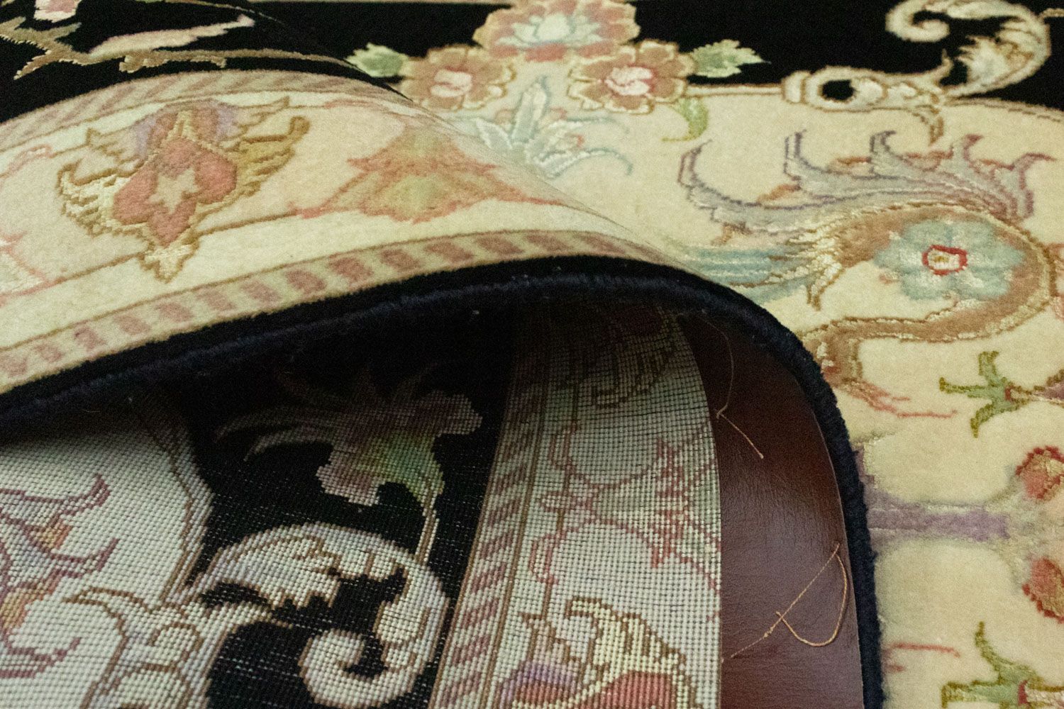 Løber Persisk tæppe - Tabriz - Royal - 191 x 72 cm - sort
