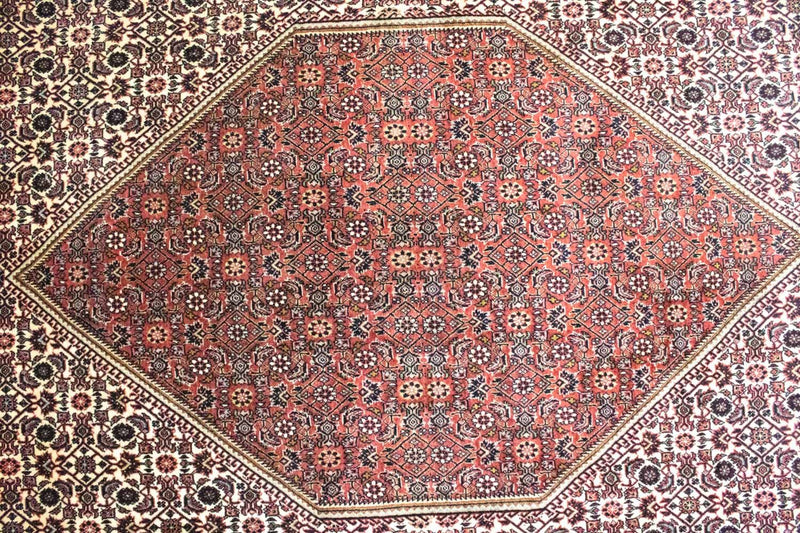 Persisk tæppe - Bijar - 324 x 208 cm - rød