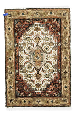 Persisk tæppe - Bijar - 90 x 60 cm - beige