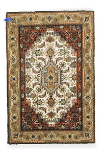 Persisk tæppe - Bijar - 90 x 60 cm - beige