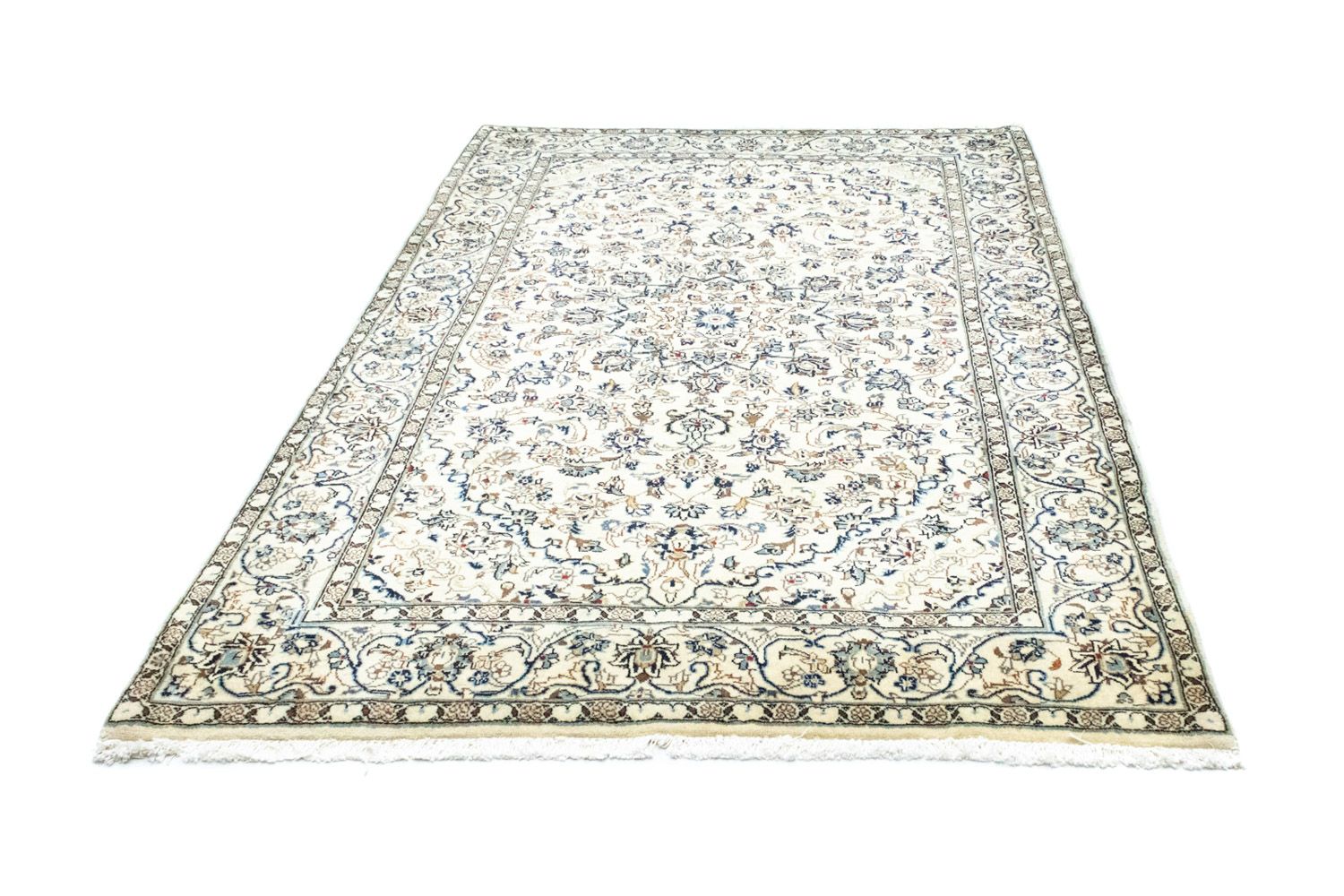 Persisk tæppe - Keshan - 222 x 146 cm - beige