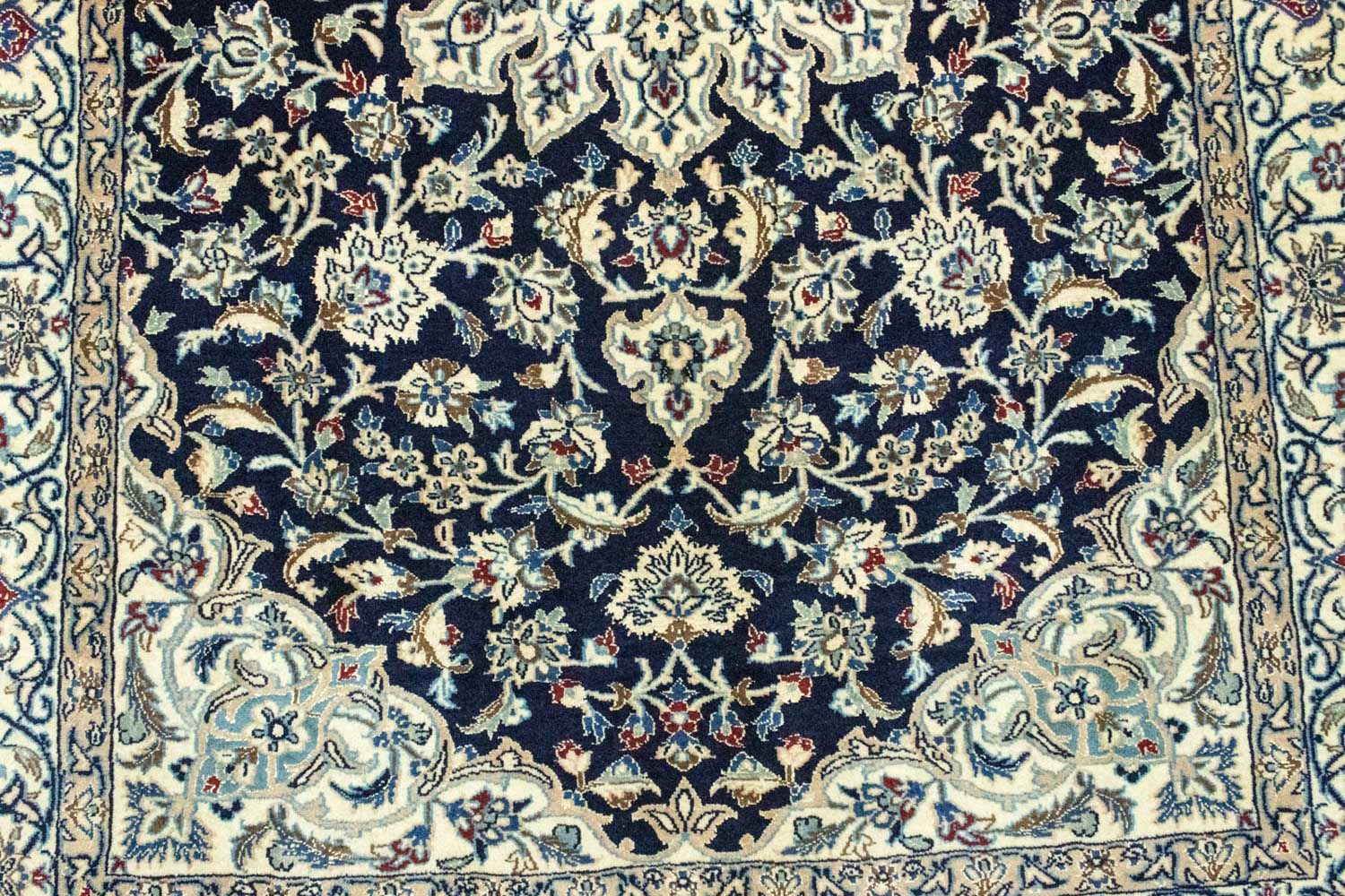 Persisk tæppe - Nain - 215 x 130 cm - mørkeblå