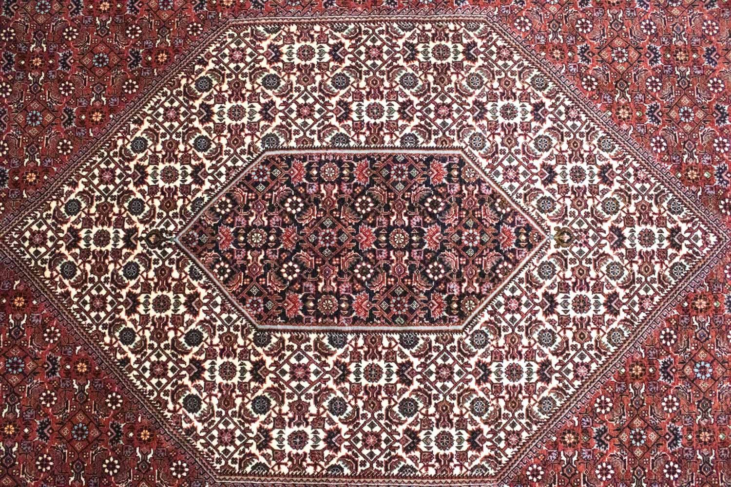 Persisk tæppe - Bijar - 291 x 205 cm - rød