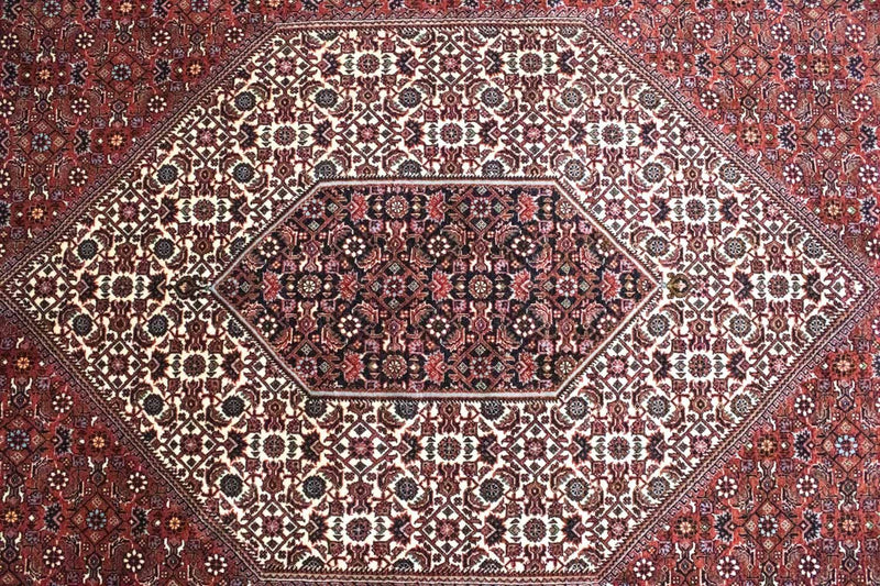 Persisk tæppe - Bijar - 291 x 205 cm - rød