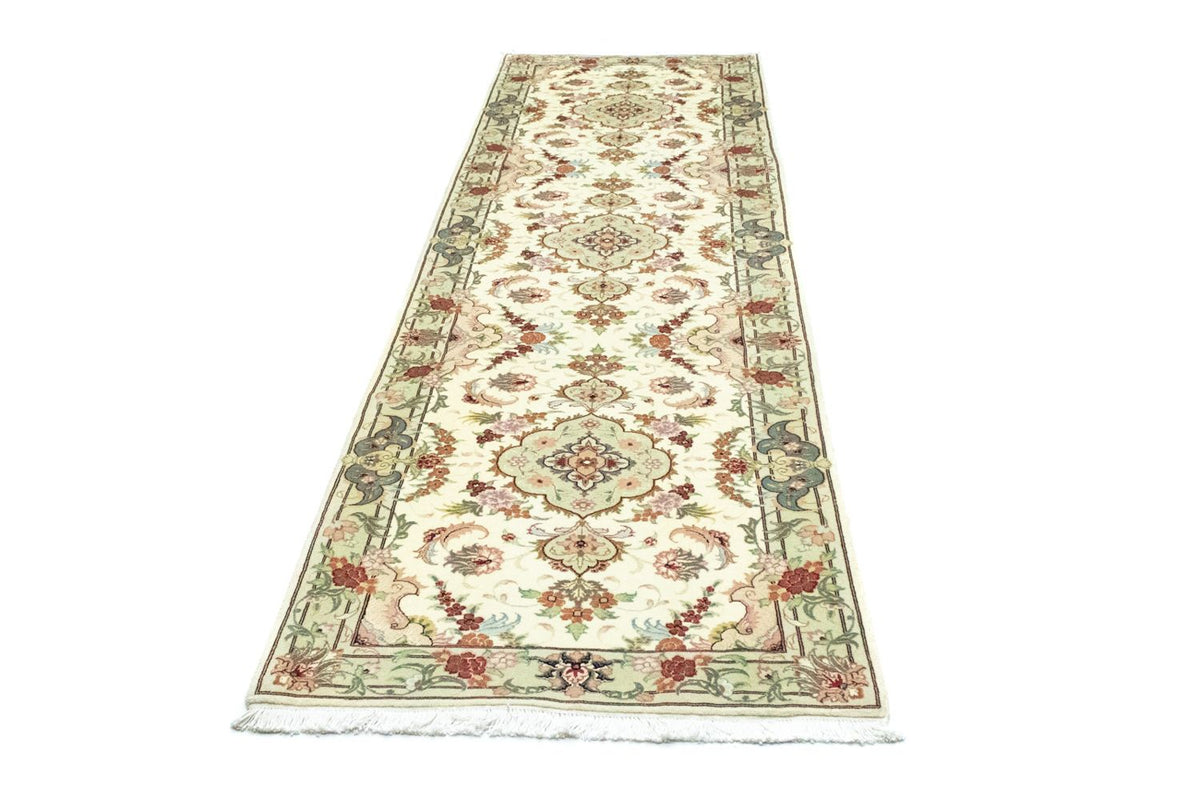Løber Persisk tæppe - Tabriz - 303 x 83 cm - beige