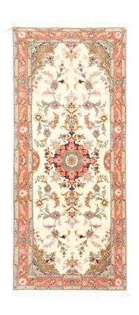 Løber Persisk tæppe - Tabriz - Royal - 199 x 85 cm - beige