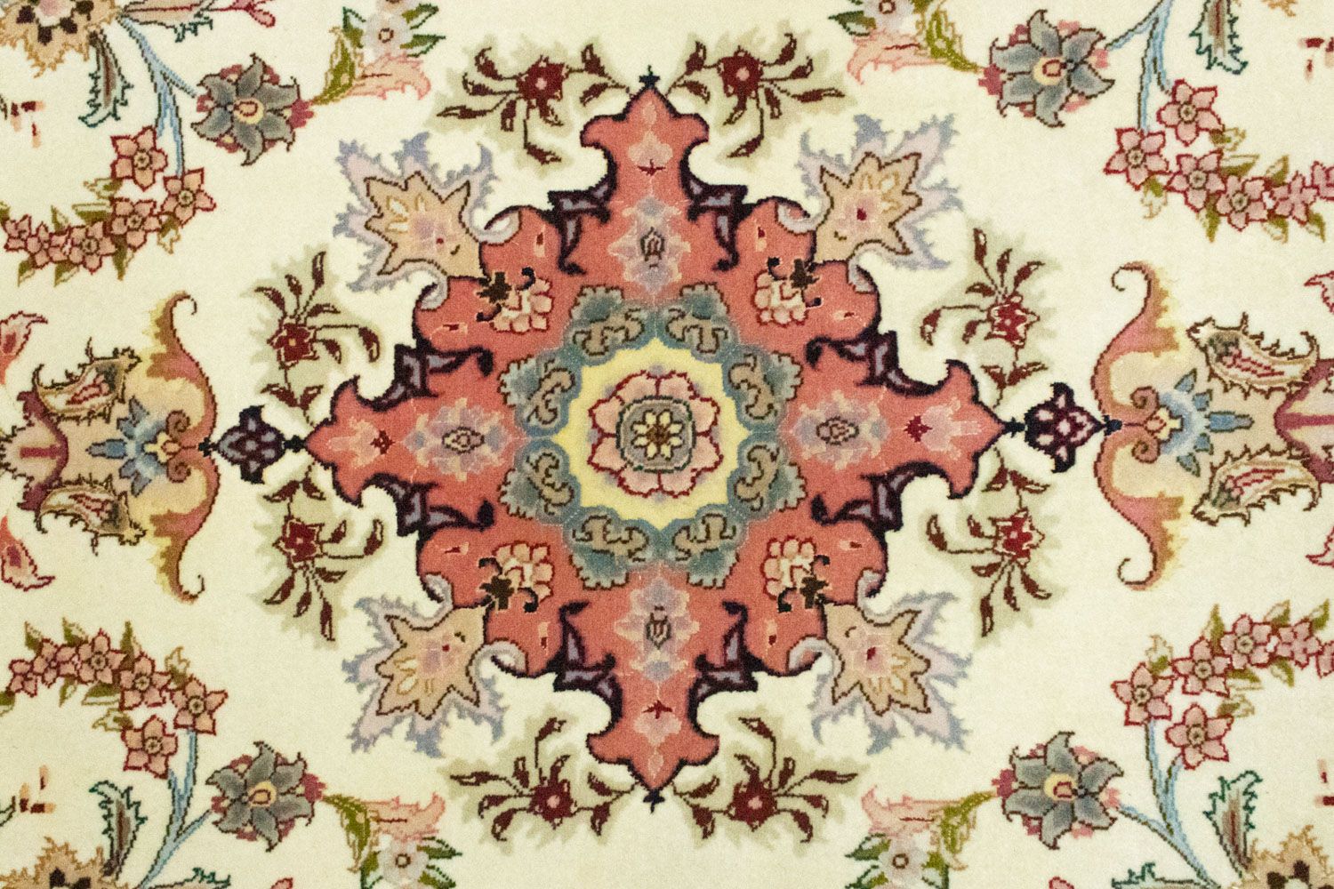 Løber Persisk tæppe - Tabriz - Royal - 199 x 85 cm - beige