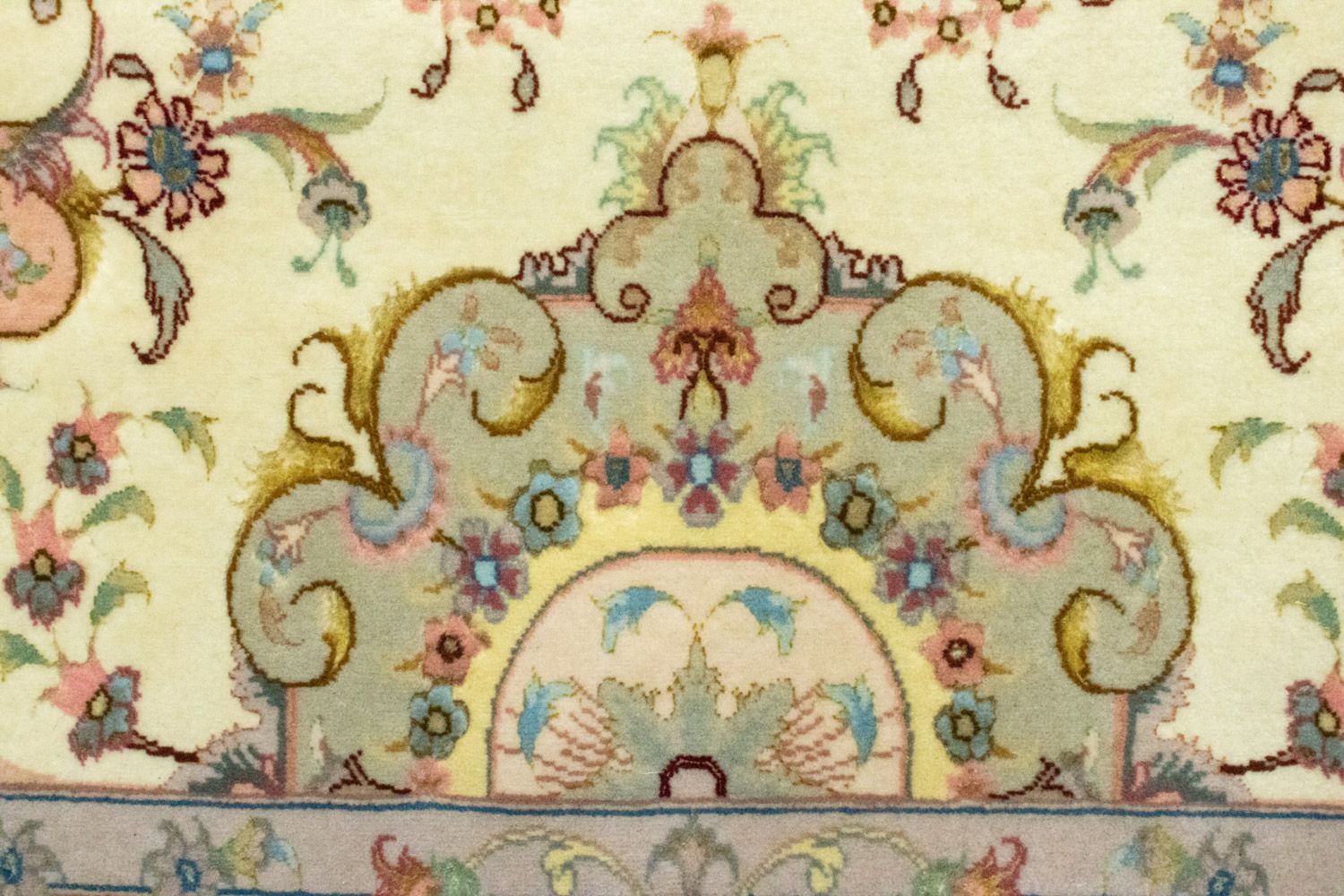 Løber Persisk tæppe - Tabriz - 339 x 91 cm - beige