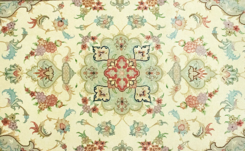 Løber Persisk tæppe - Tabriz - Royal - 338 x 89 cm - beige
