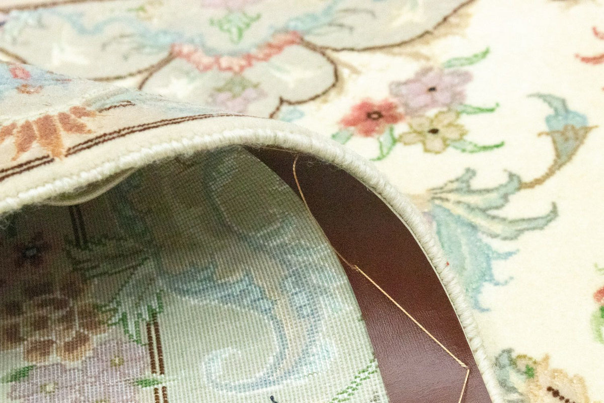 Løber Persisk tæppe - Tabriz - Royal - 338 x 89 cm - beige