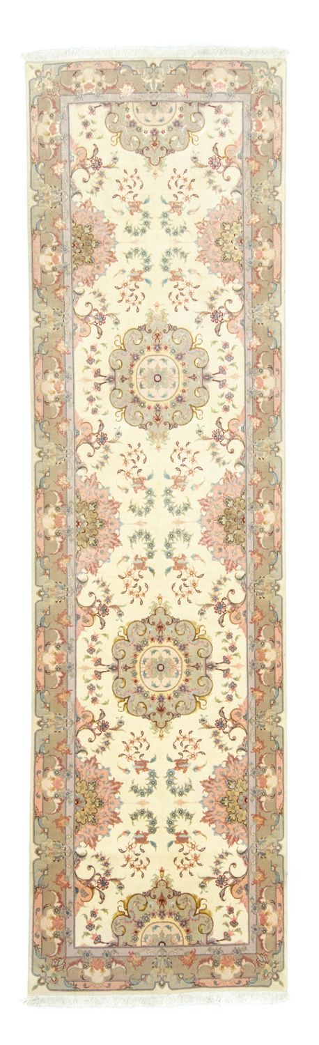 Løber Persisk tæppe - Tabriz - 337 x 90 cm - beige