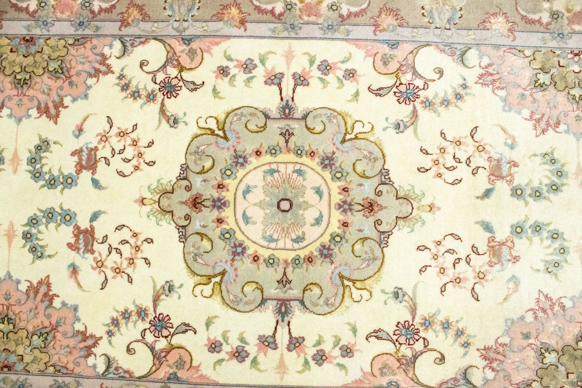Løber Persisk tæppe - Tabriz - 337 x 90 cm - beige