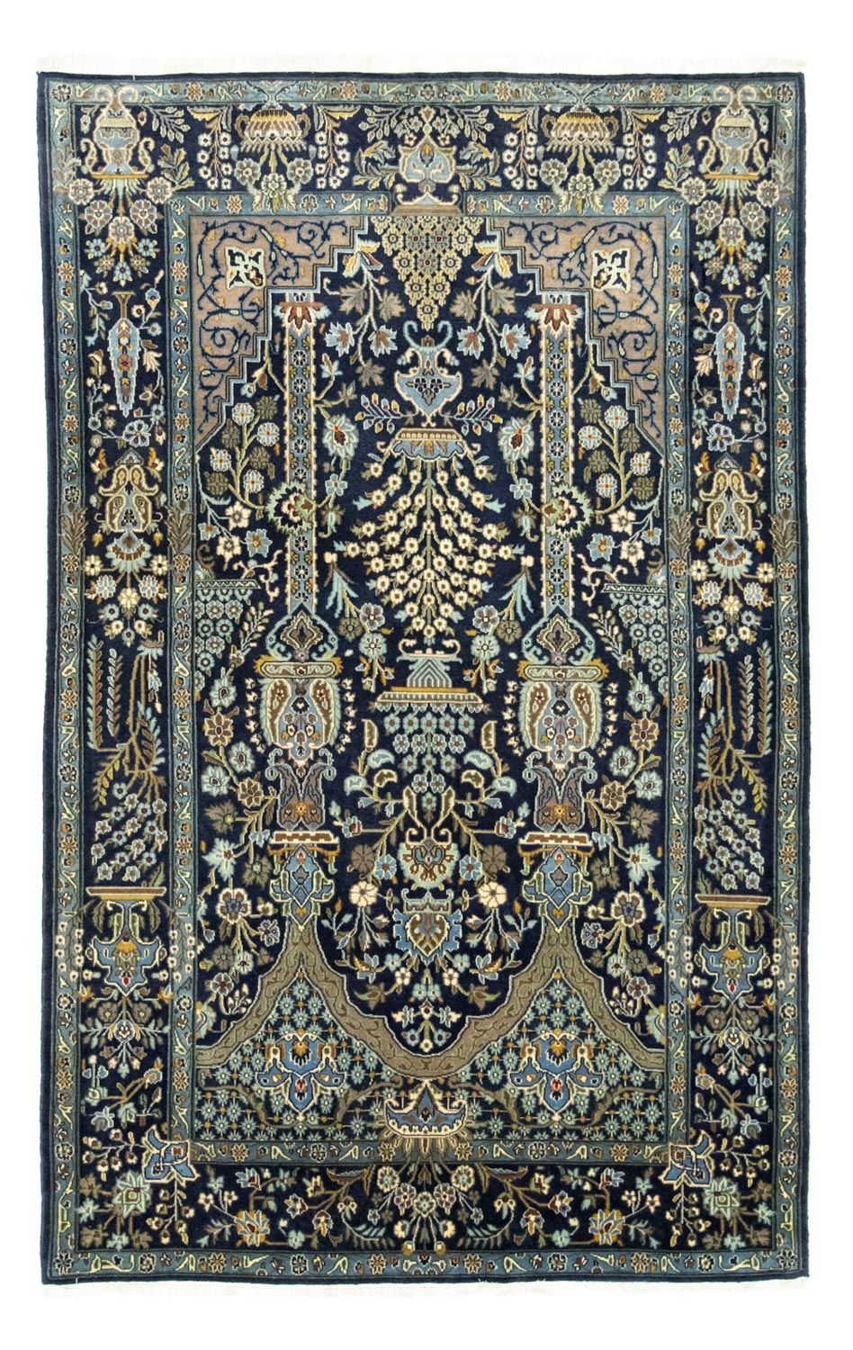 Persisk tæppe - Tabriz - 222 x 140 cm - blå