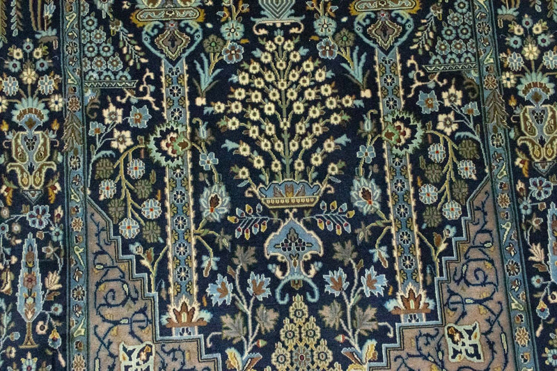 Persisk tæppe - Tabriz - 222 x 140 cm - blå
