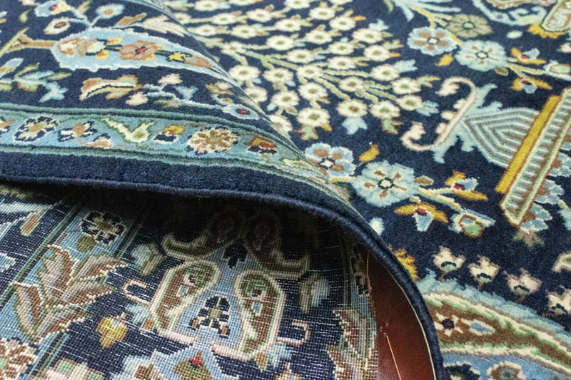Persisk tæppe - Tabriz - 222 x 140 cm - blå