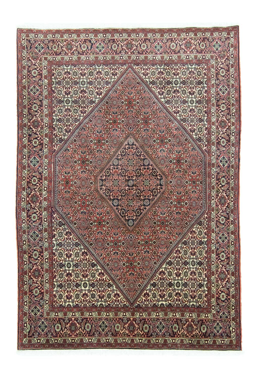 Persisk tæppe - Bijar - 252 x 175 cm - blå