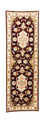 Løber Persisk tæppe - Tabriz - Royal - 227 x 76 cm - mørkerød