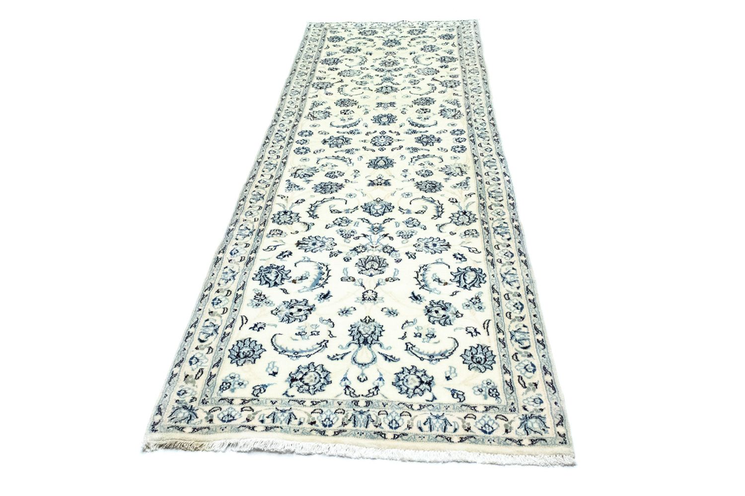 Løber Persisk tæppe - Nain - Royal - 306 x 88 cm - naturlig hvid