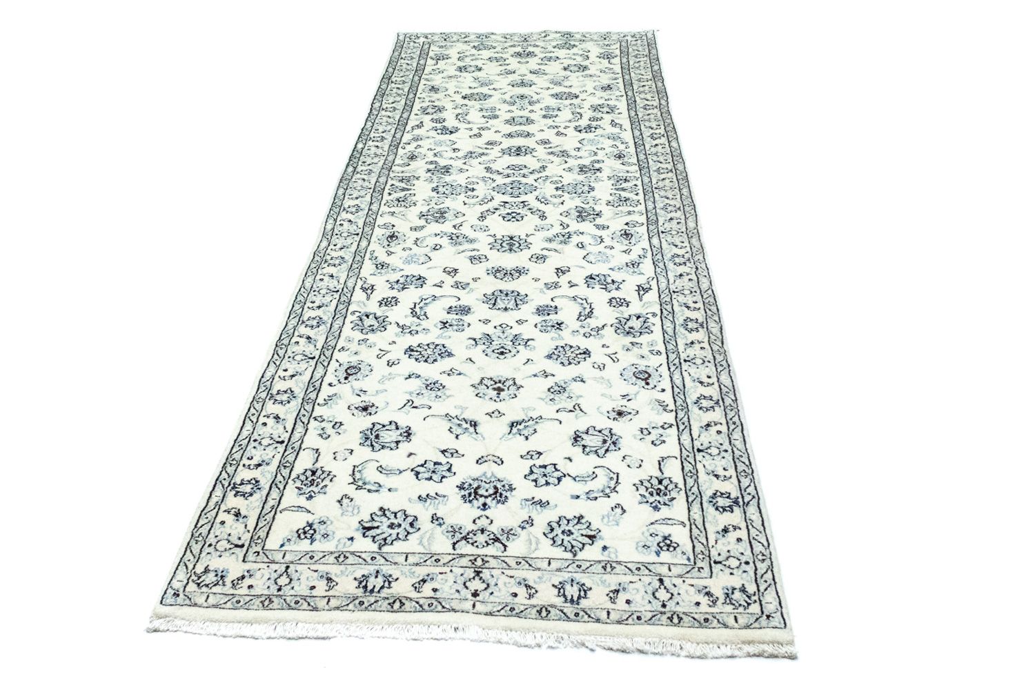 Løber Persisk tæppe - Nain - Royal - 295 x 90 cm - naturlig hvid