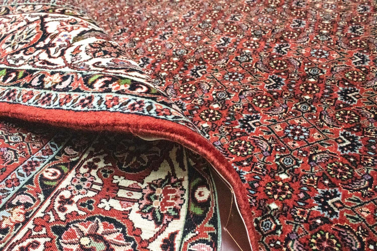 Persisk tæppe - Bijar firkantet  - 203 x 201 cm - rød