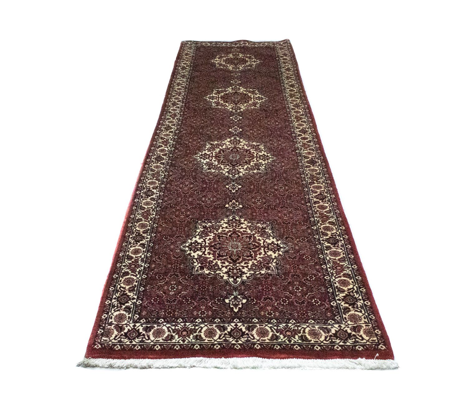 Løber Persisk tæppe - Bijar - 340 x 88 cm - rød