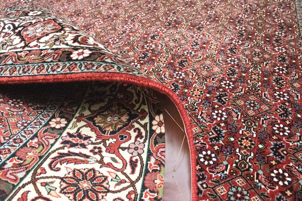 Persisk tæppe - Bijar firkantet  - 210 x 203 cm - rød