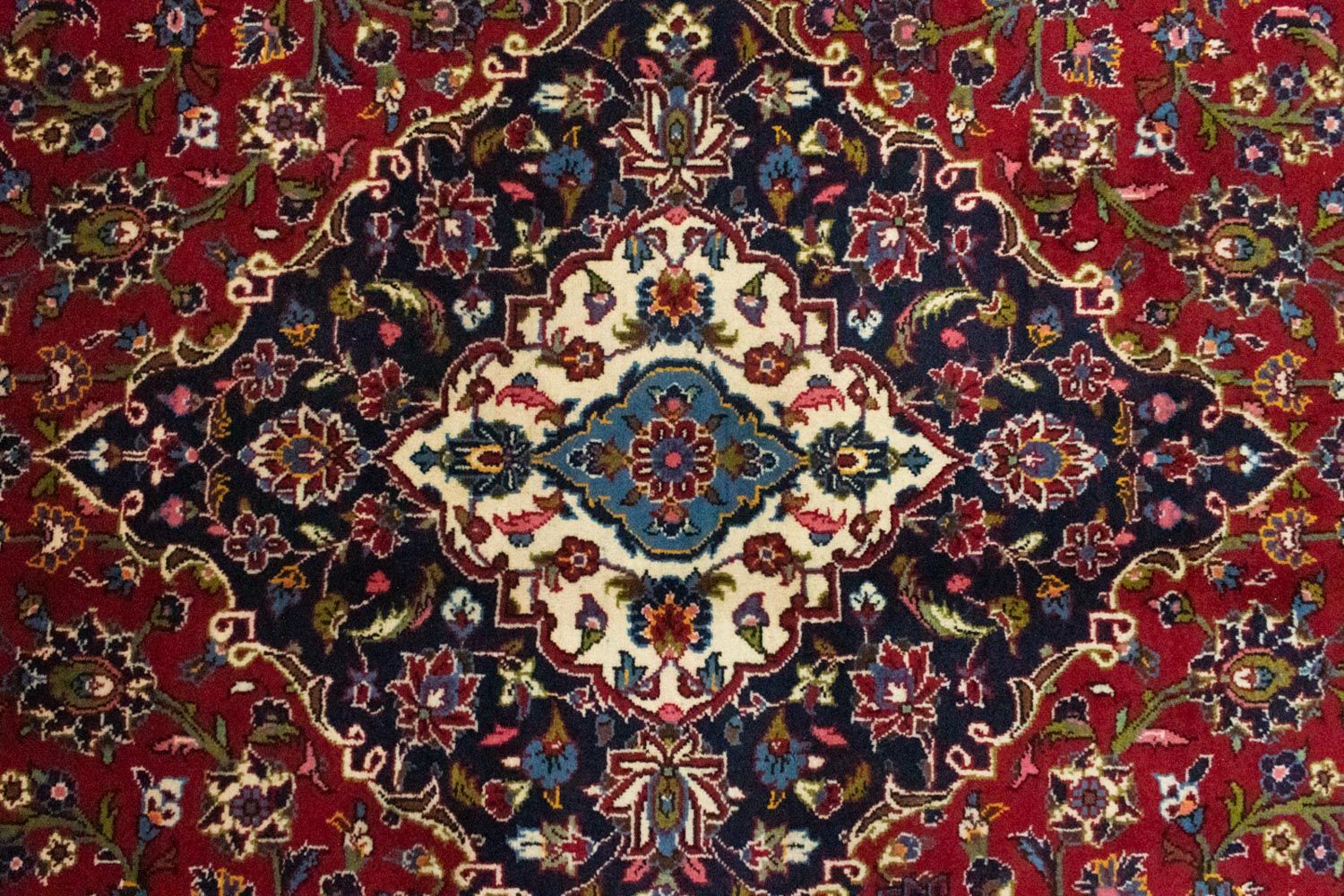 Persisk tæppe - Keshan - 368 x 250 cm - rød