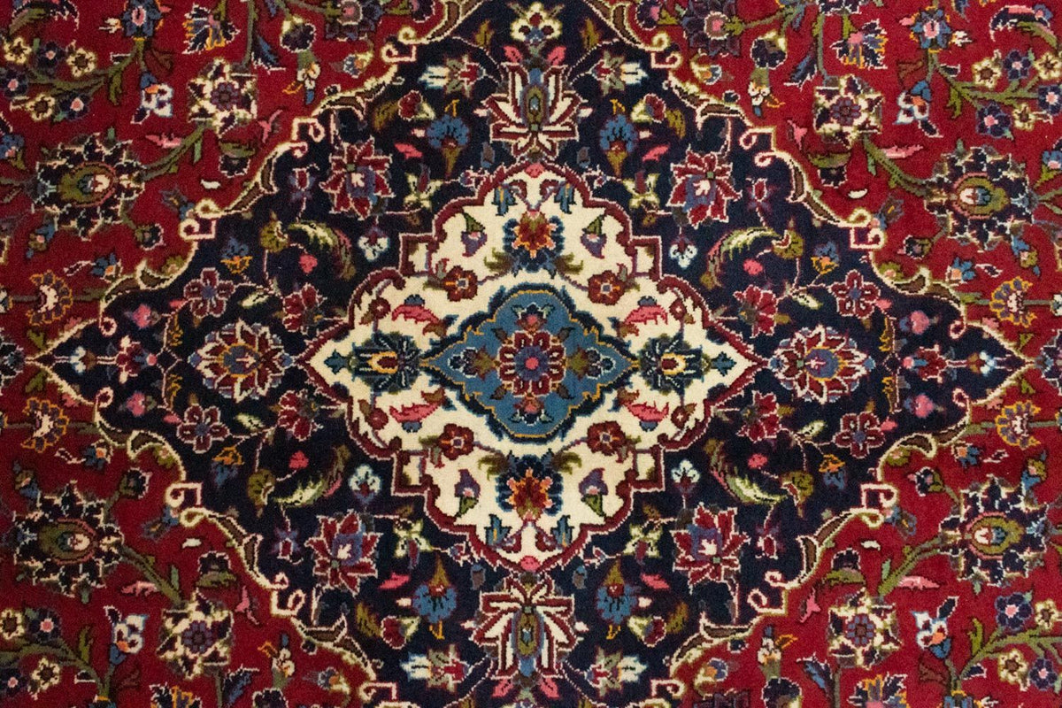 Persisk tæppe - Keshan - 368 x 250 cm - rød