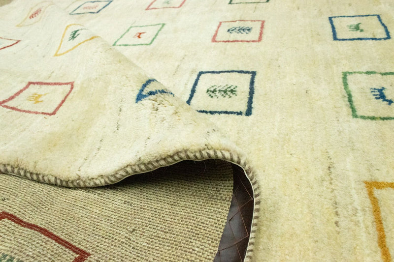 Gabbeh-tæppe - Persisk - 281 x 195 cm - beige