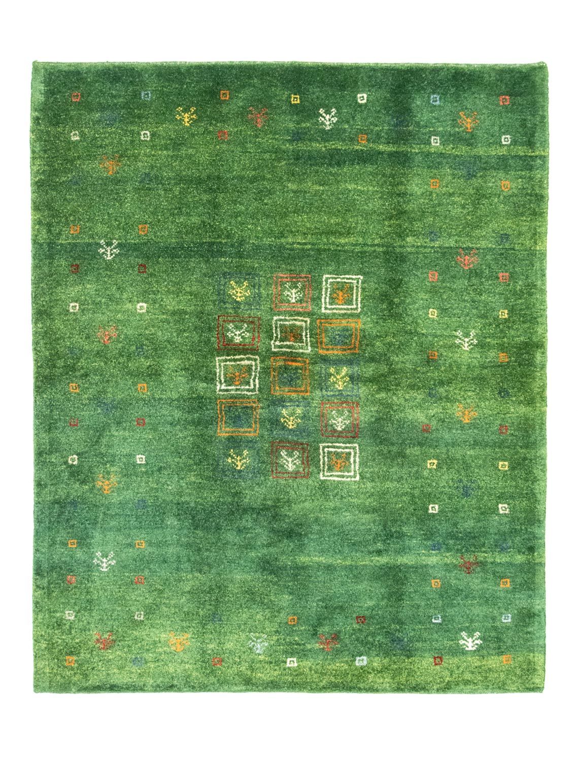 Gabbeh-tæppe - Persisk - 189 x 155 cm - grøn