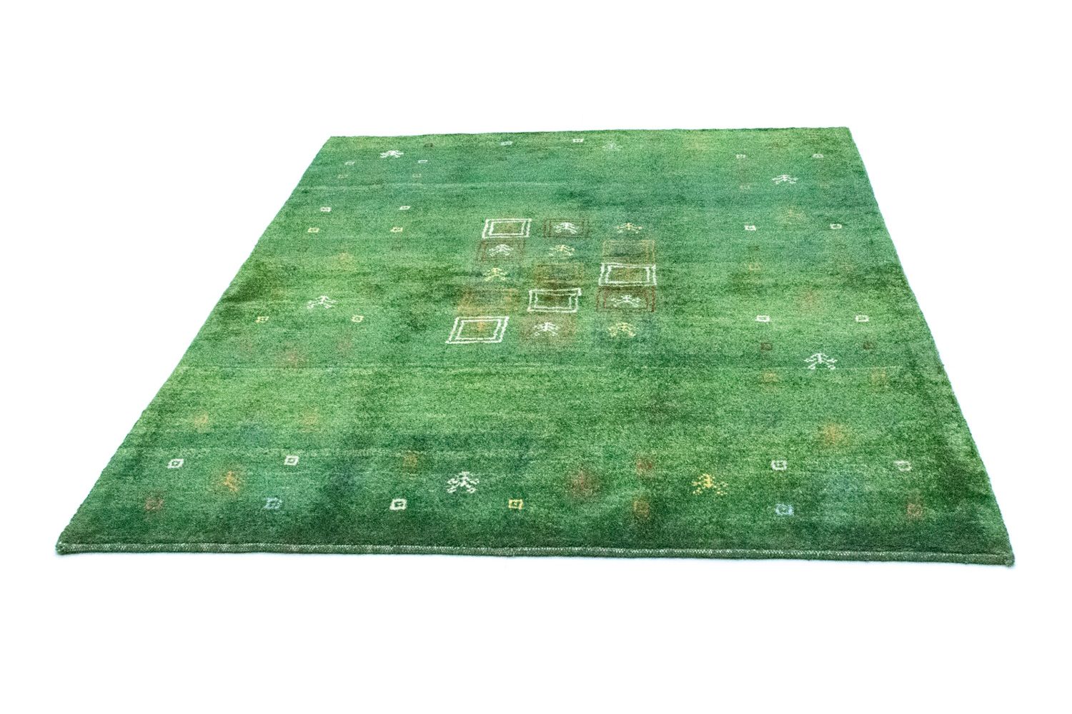 Gabbeh-tæppe - Persisk - 189 x 155 cm - grøn