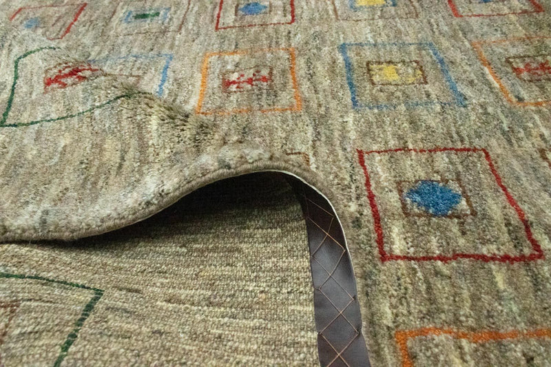Gabbeh-tæppe - Persisk - 206 x 154 cm - flerfarvet