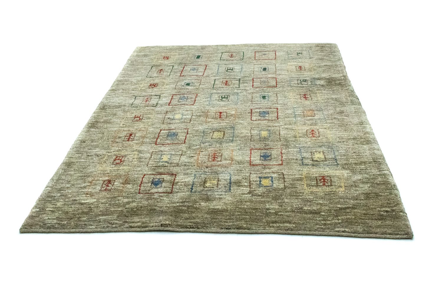 Gabbeh-tæppe - Persisk - 206 x 154 cm - flerfarvet