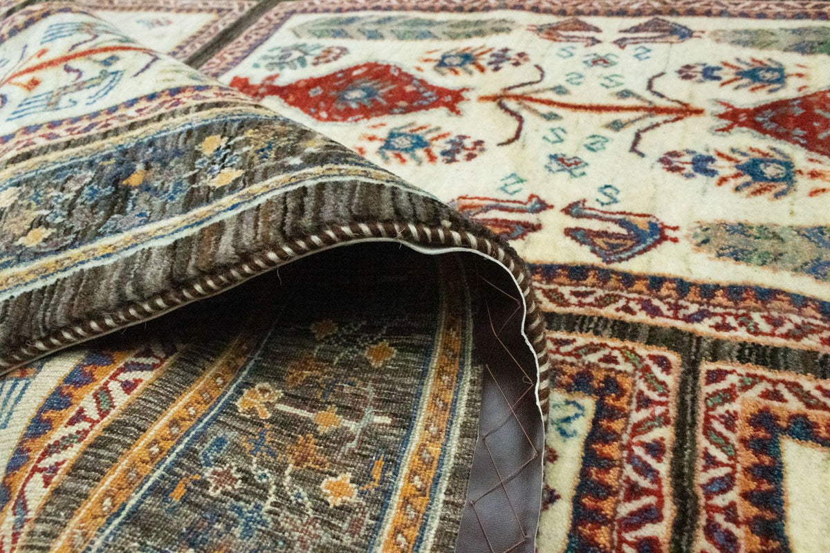 Gabbeh Tæppe - Loribaft Persisk - 251 x 162 cm - farvet