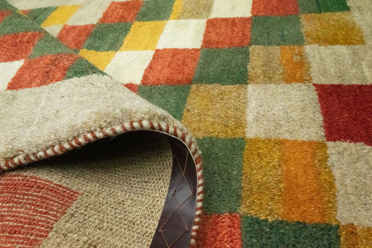 Gabbeh-tæppe - Persisk - 135 x 103 cm - farvet