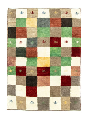 Gabbeh-tæppe - Persisk - 134 x 100 cm - farvet