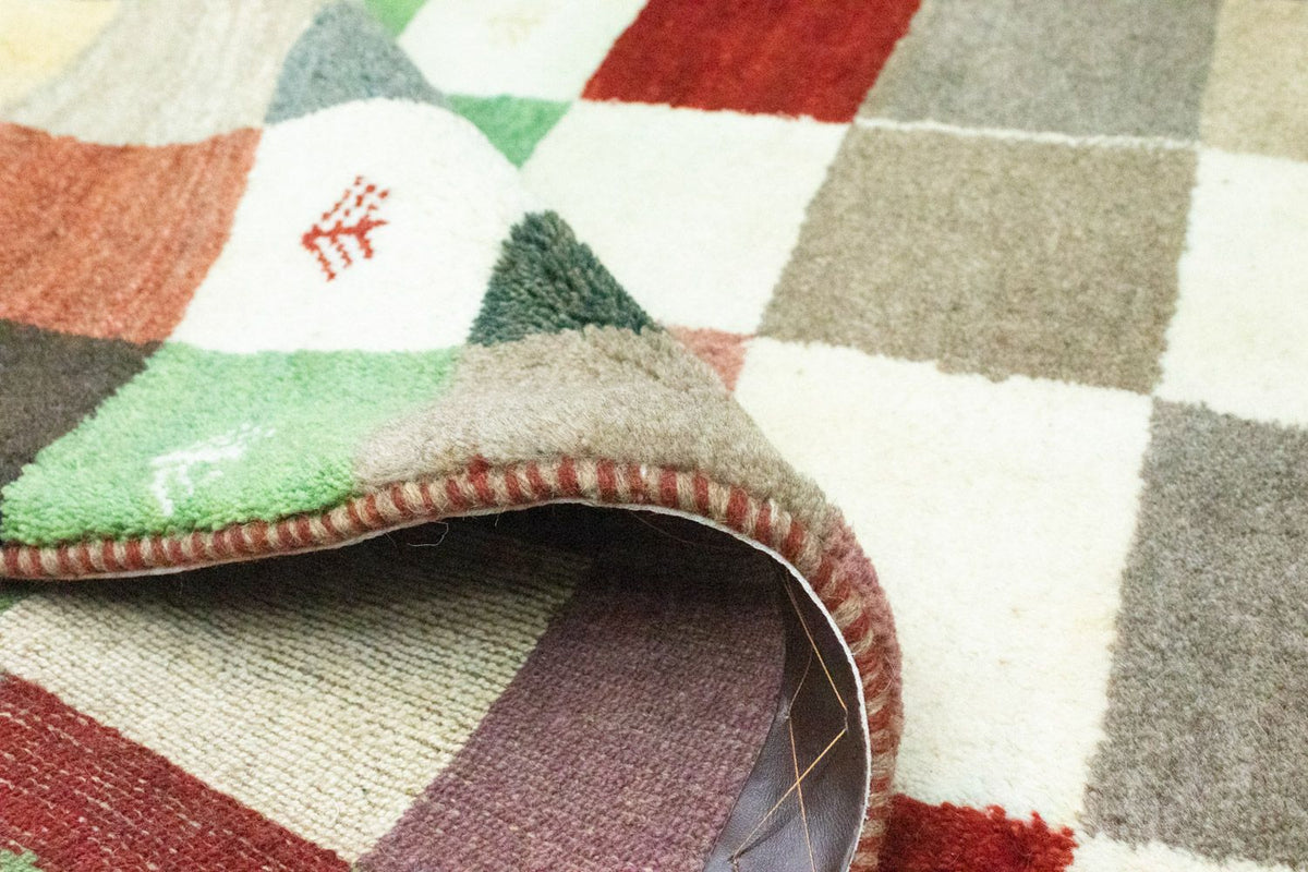 Gabbeh-tæppe - Persisk - 134 x 100 cm - farvet